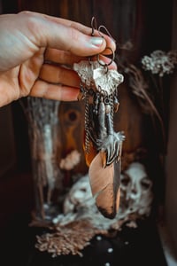 Image 2 of Rustic winds bone assemblage earrings