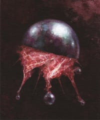 Original painting (2.25x2.75" inches) satellite