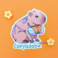 Capybooba vinyl sticker