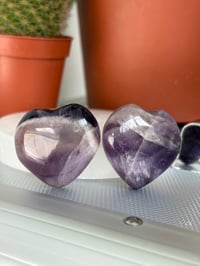 Amethyst Puff Heart Carvings