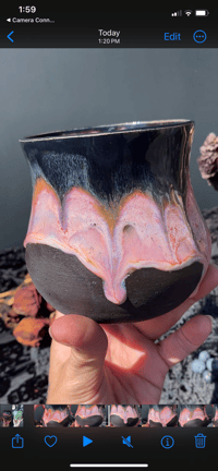 Image 3 of 17 oz Poison Berry Mug in Pink/Orange/Black