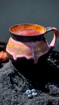 Image 1 of 21 oz Poison Berry Mug in Pink/Orange/Black