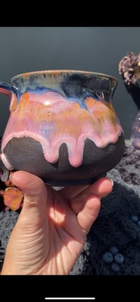 Image 3 of 21 oz Poison Berry Mug in Pink/Orange/Black