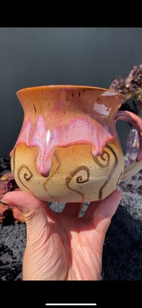 Image 2 of “Flawsome” Pink Swirl Mug 19 oz