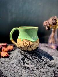 Image 1 of Green Swirl Mug 18 oz