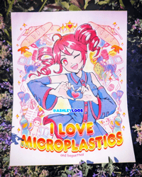 Teto I love Microplastics 4 color Risograph print