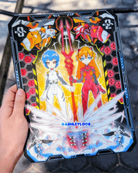 Image 1 of Evangelion 4 color Risograph Print