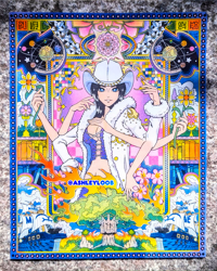 Image 1 of Nico Robin 4 color risograph print