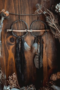 Image 1 of Rustic wire and bone earrings 