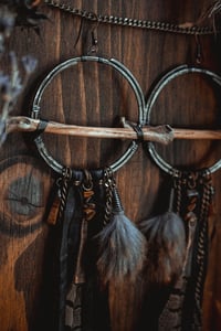 Image 4 of Rustic wire and bone earrings 