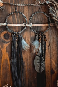 Image 5 of Rustic wire and bone earrings 