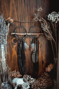 Image 6 of Rustic wire and bone earrings 