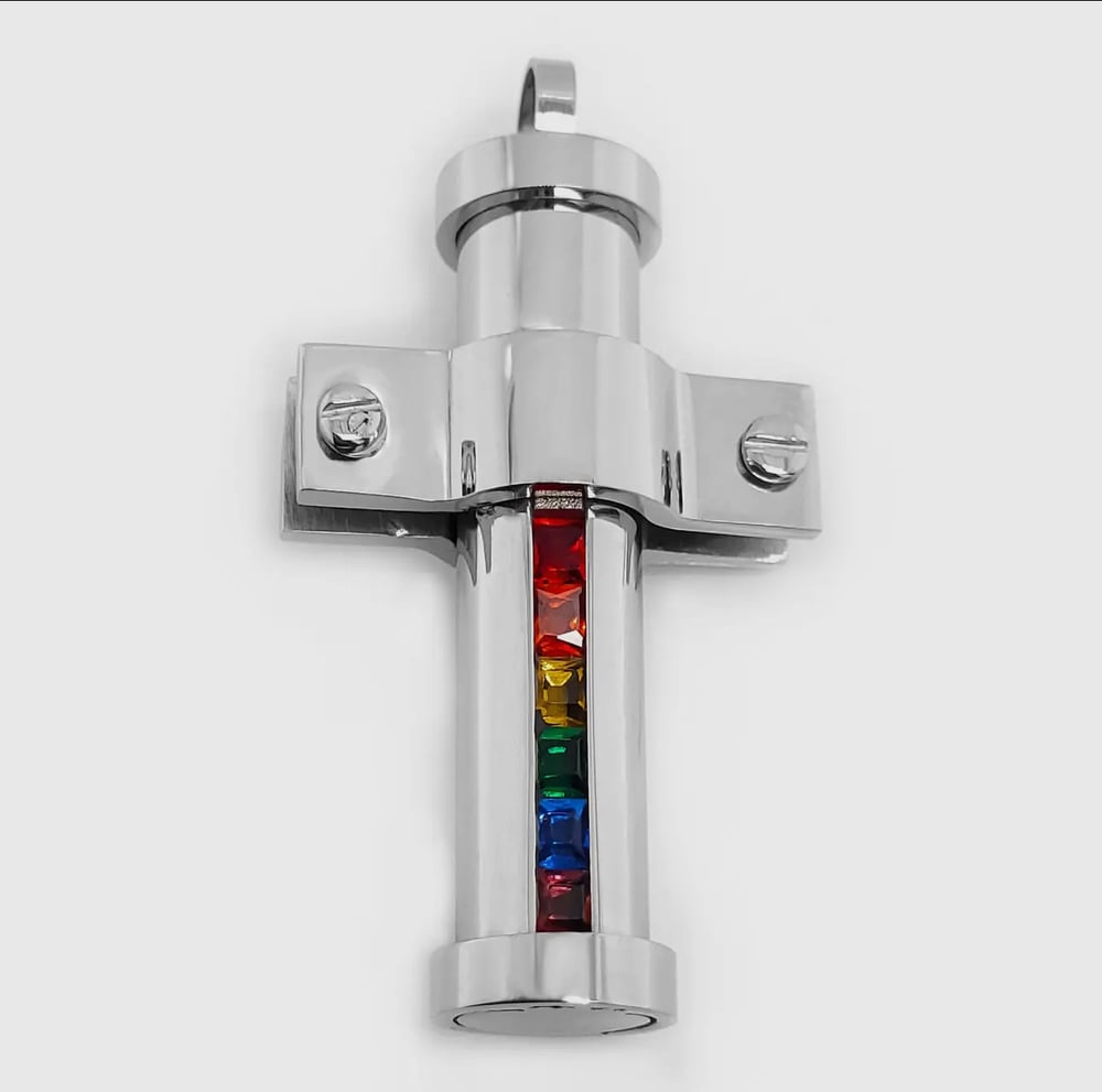 Image of Lgbtq Cross necklace Pendant