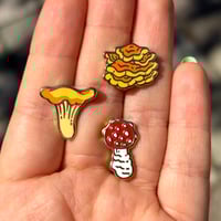 Image 2 of Tiny Enamel Pin - Chicken of the Woods
