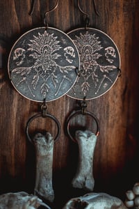 Image 2 of Large brass n bone shields 