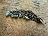 Image 19 of Labradorite, Shadows and Lights - brass earrings / n144