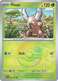Pinsir (Poke Ball Pattern) - SV: Prismatic Evolutions - Near Mint