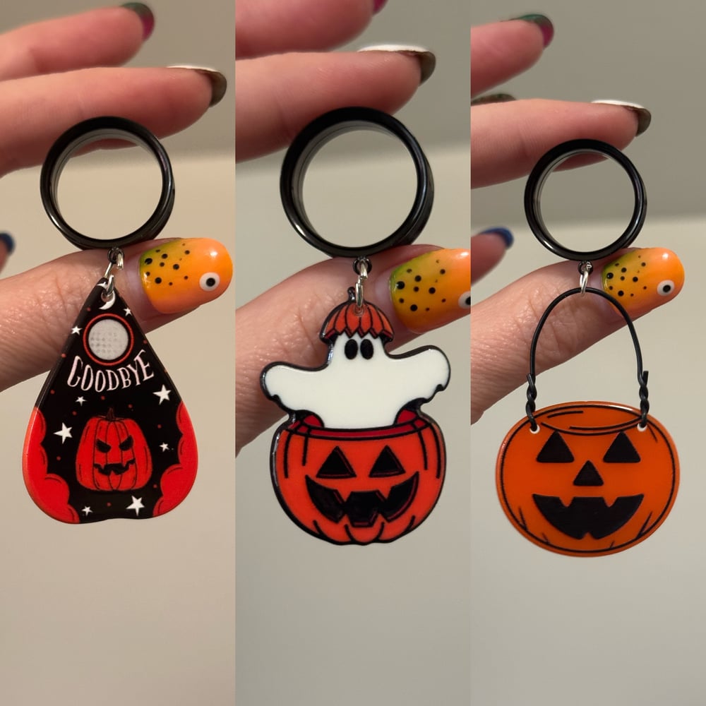 Image of Pumpkin Themed Dangles (sizes 4g-2")