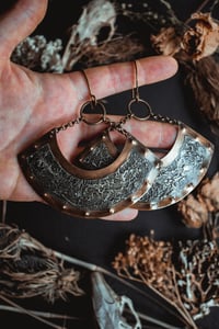 Image 2 of Armored brass and silver ear hangers