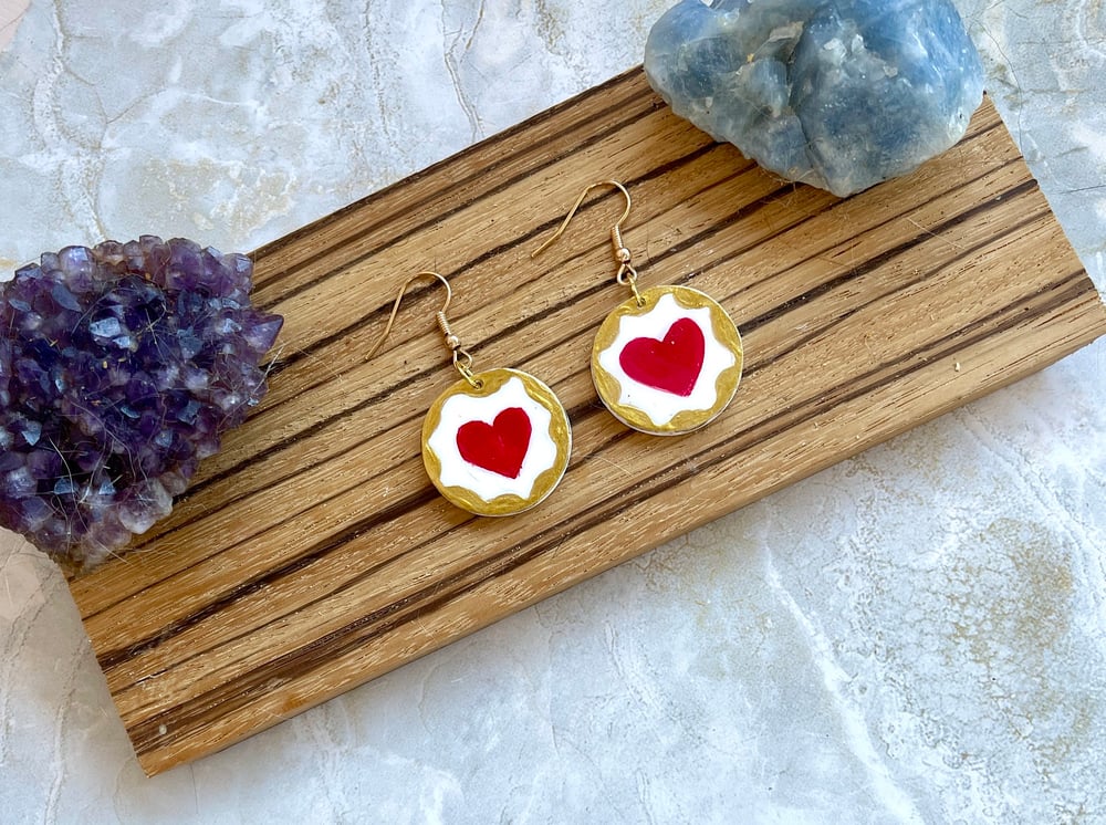 Image of Hearts in Gold earrings