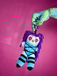 Image 1 of Squeakling keychain plushie cyan