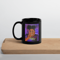 Image 3 of Release and Peace Black Glossy Mug