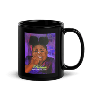 Image 4 of Release and Peace Black Glossy Mug