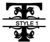 Letter T Monogram 