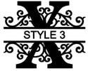  Letter X Monogram 