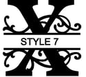  Letter X Monogram 