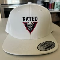 Image 1 of Rated V “Venom Drip” Snapback (White)