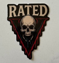Image 1 of Rated V “Venom Drip” Skull Sticker