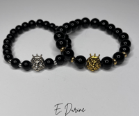 Image 1 of Lion Head Bracelet | Handmade Men's Beaded Bracelet