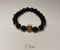 Image 3 of Lion Head Bracelet | Handmade Men's Beaded Bracelet