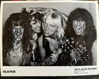 SLAYER Signed Metal Blade Promotional Photo