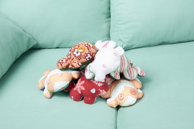 Handmade Plush Frogs