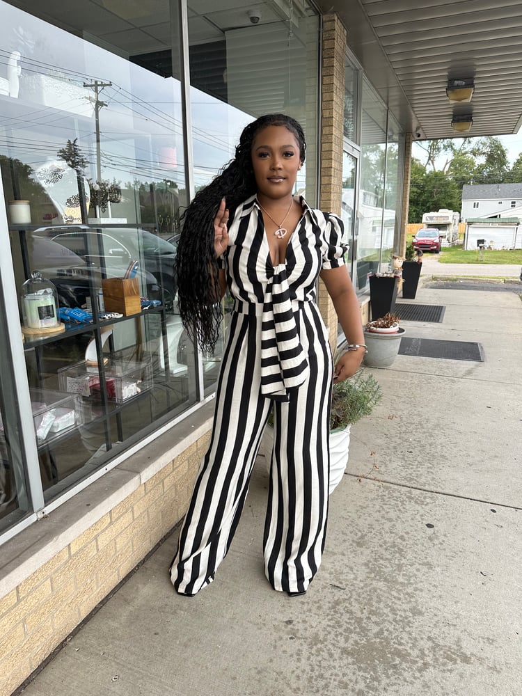 Image of BLACK & WHITE JUMPSUIT
