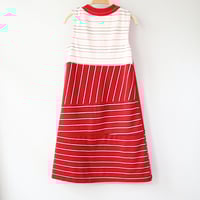 Image 2 of red stripe 8/10 8 eight eighth 8th bday birthday sleeveless tank party tunic shift dress
