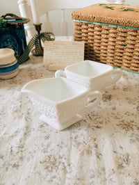 Image 1 of milk glass sugar & creamer