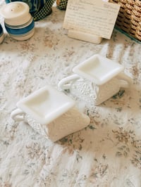 Image 4 of milk glass sugar & creamer