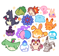 Image 2 of shiny Pokemon sticker gacha