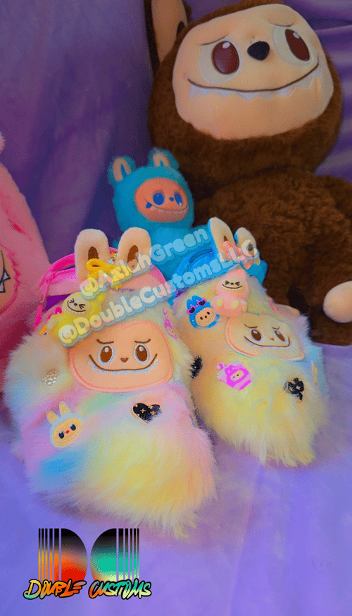 Image of 🧸✨ Fluffy Bunny Monster Slides 
