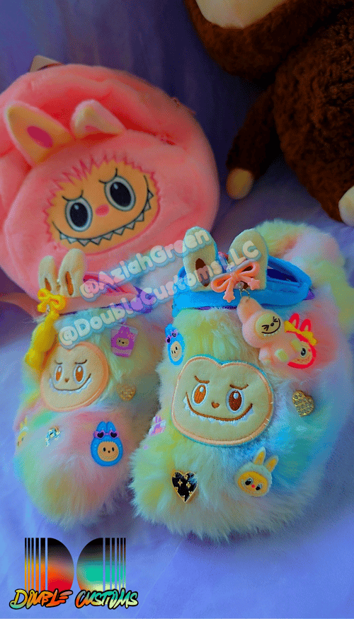 Image of 🧸✨ Fluffy Bunny Monster Slides 