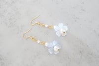 Image 1 of Pearl Blossom Drop Earings