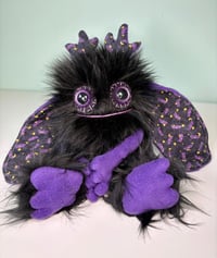 Image 1 of Happy Halloween Antler Monster - Black and Purple
