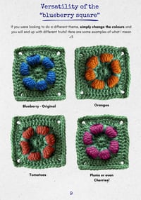 Image 3 of Blueberry Grove Granny Square Pattern - DIGITAL PDF INSTRUCTIONS 