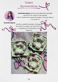 Image 4 of Blueberry Grove Granny Square Pattern - DIGITAL PDF INSTRUCTIONS 