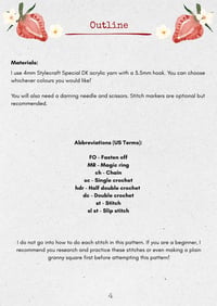 Image 2 of Strawberry Grove Granny Square Pattern - DIGITAL PDF INSTRUCTIONS 