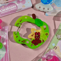 Image 3 of Green Apple Crunch Acrylic Carabiner