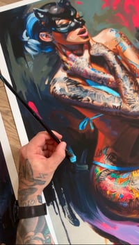 Image 3 of 'MASCHERA' Extremely Limited Hand Embellished Giclee Print